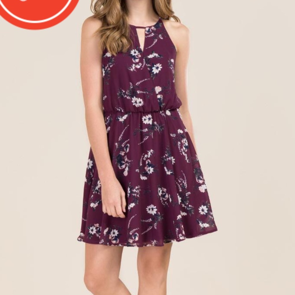 Purple floral dress